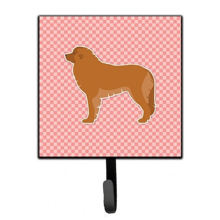 Micasa Leonberger Checkerboard Pink Leash or Key Holder MI227569